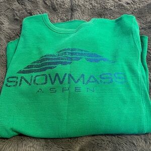 Green Ouray brand Snowmass Aspen Thermal shirt, Med